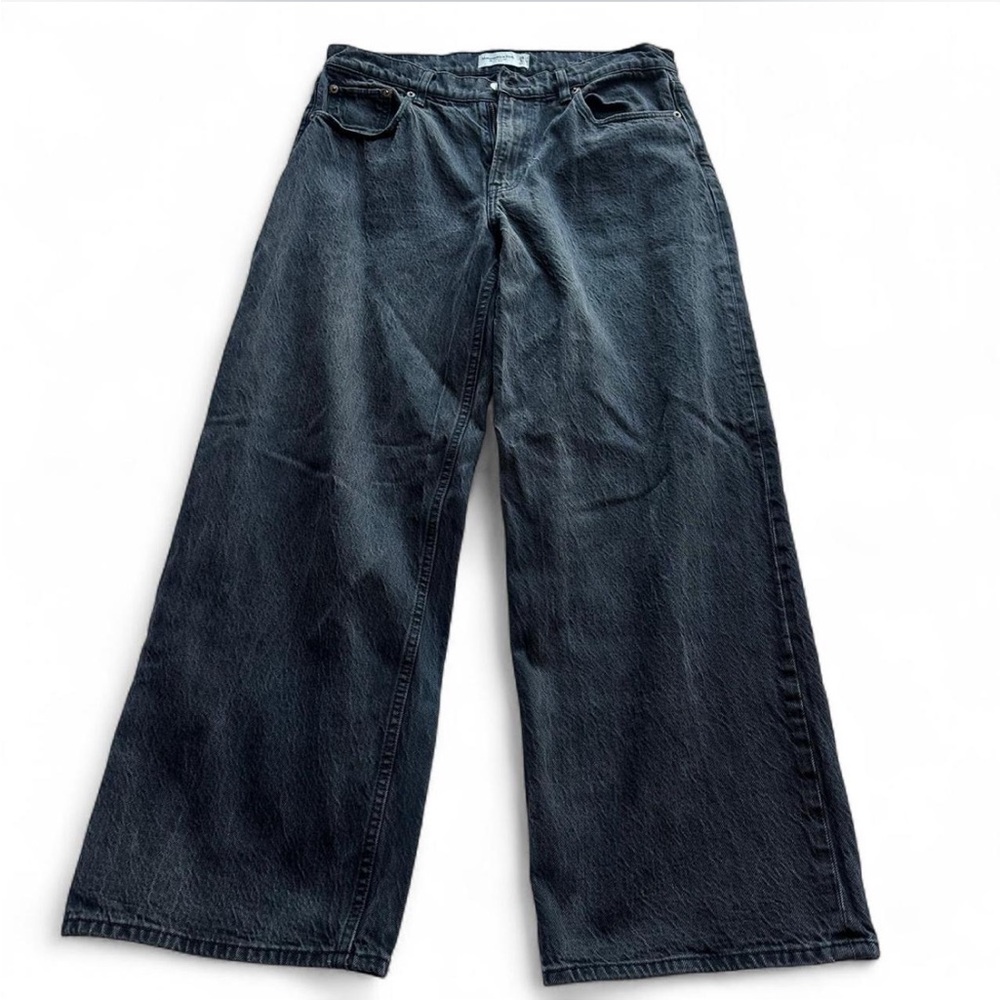 Abercombie & fitch ultra loose low rise jean in black